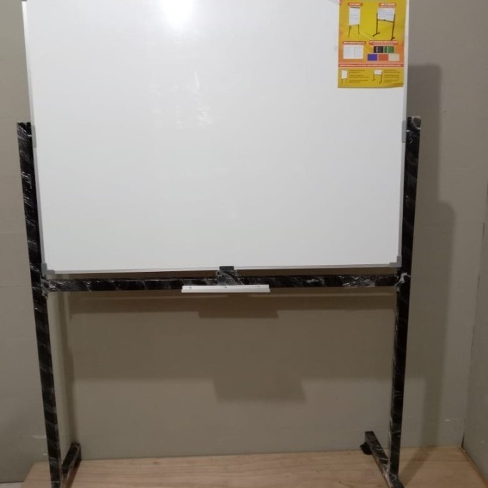 

Whiteboard Magnetic DAIKI 90 x 180 cm Double Face Standing Papan Tulis