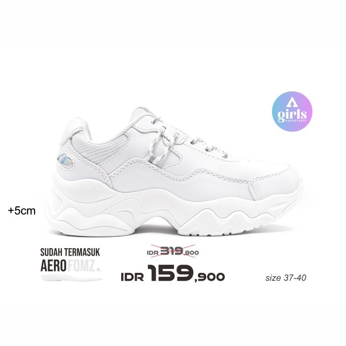 Aerostreet 37-40 Aurora Putih Putih - Sepatu Sneakers Wanita