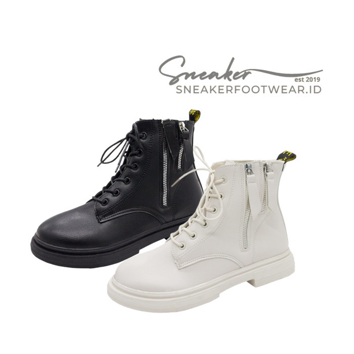 Sepatu Boots Flats Wanita Kulit Premium Import 237