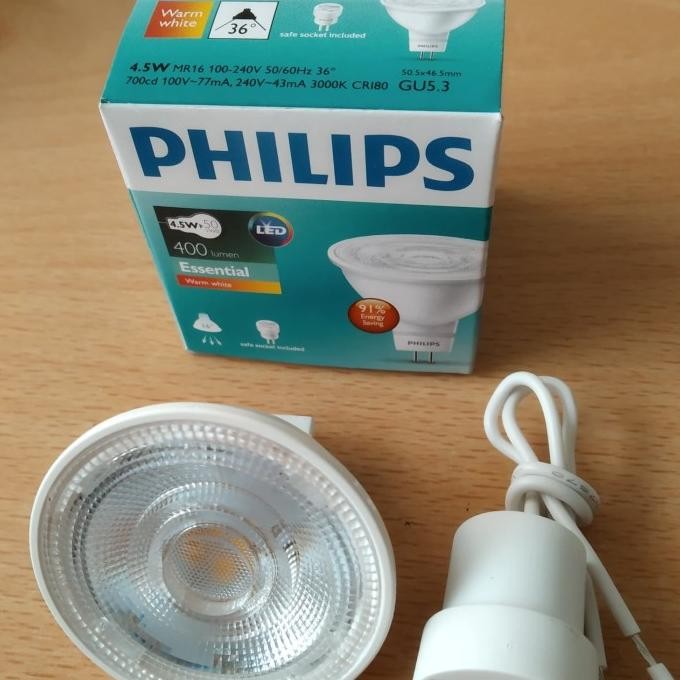 Grosir New 3 Lampu Philips Set Rel Track Led Philips 4.5W Rel 2M Putih Hitam