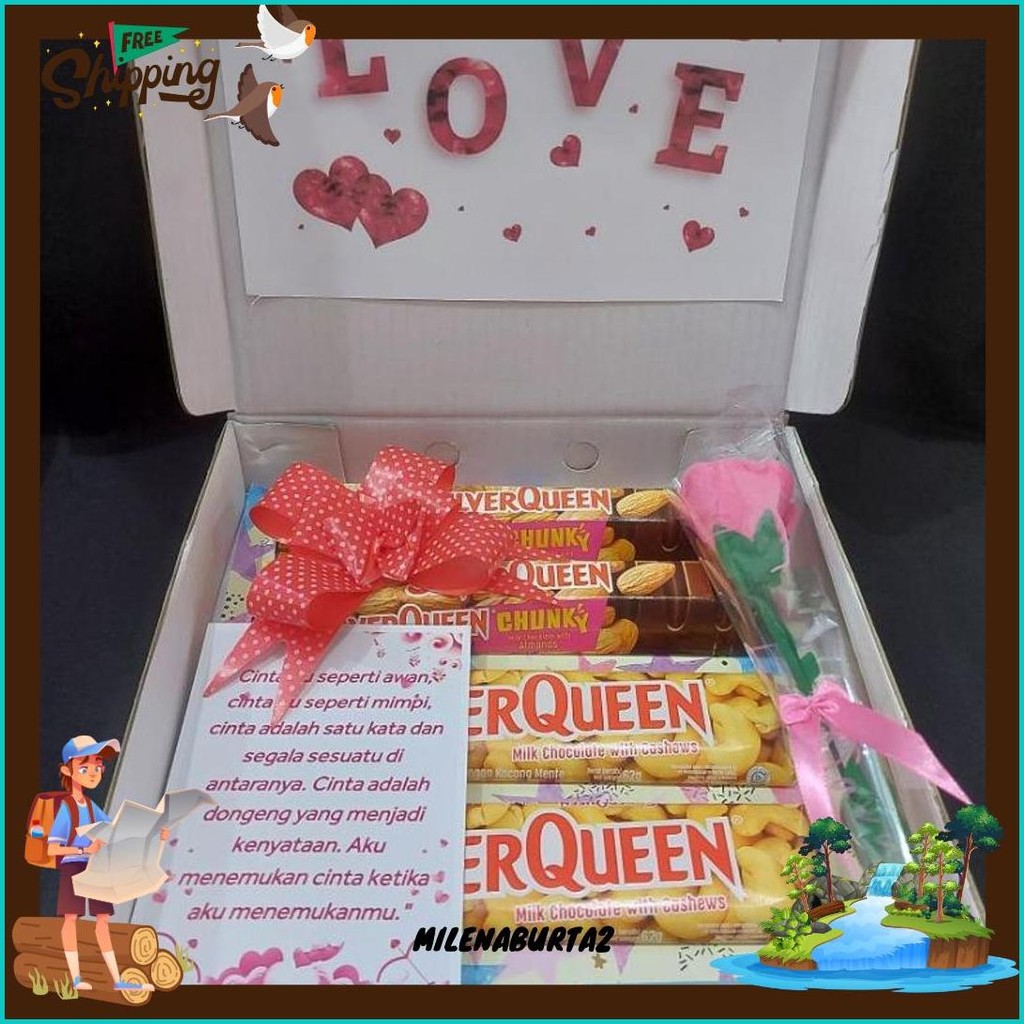 

Hampers Snack Kado Bingkisan Hadiah Parcel Coklat Valentine 5-7 Bisa Cod