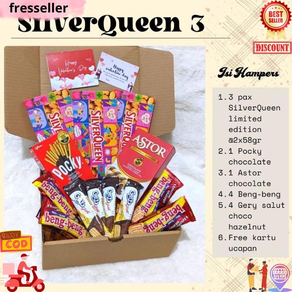 

Paket Snack Coklat Silverqueen Limited Edition Hampers Valentine Kado Ulang Tahun Silver Queen Anniversary Graduation Ultah D Sale