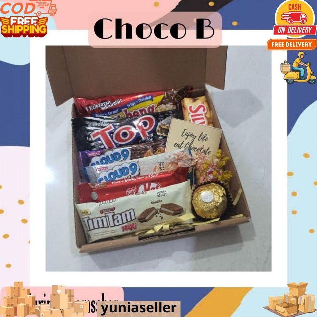 

Snackbox / Gift Box / Kado : Chocolate / Cokelat D Termurah