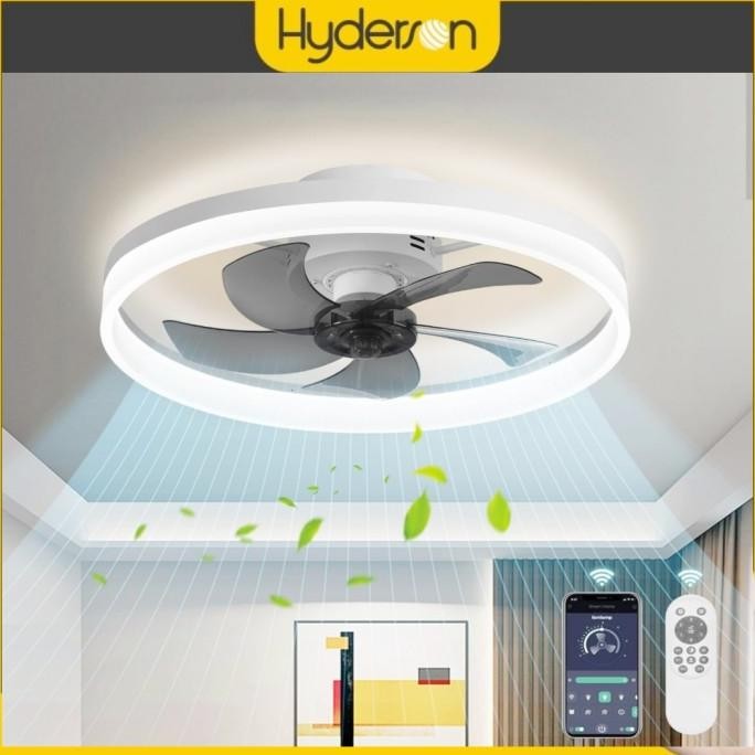 Promo Hyderson Lampu Gantung Kipas Angin Led Fan Ceiling Light Acrylic Remote