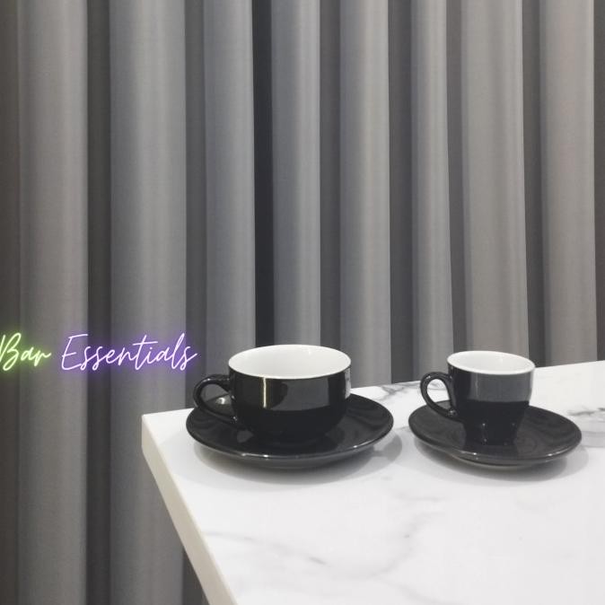 }}}}}}] Cappucino & Espresso Black With Saucers