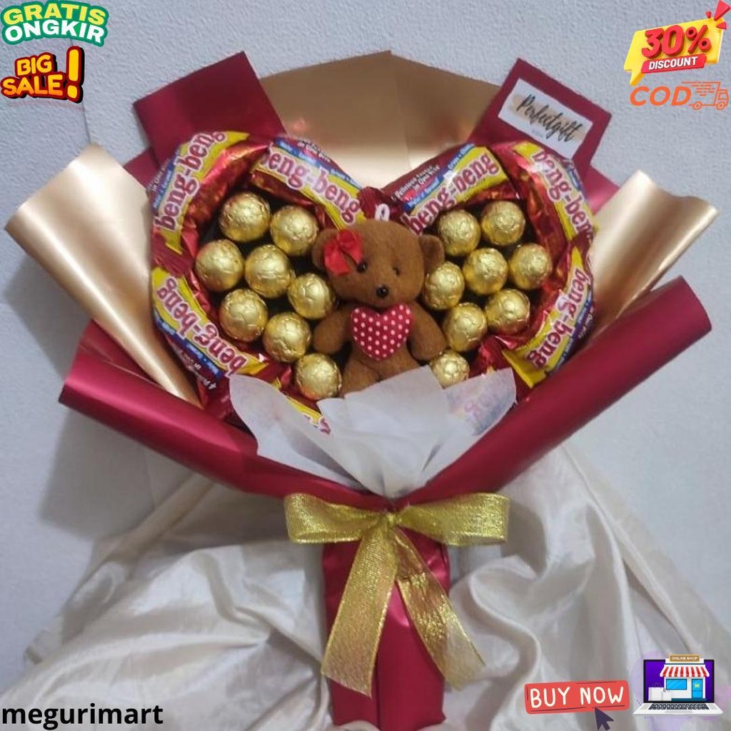 

Love Bouquet | Buket Coklat Love | Gift Valentine| Ulang Tahun D Promo Puncak