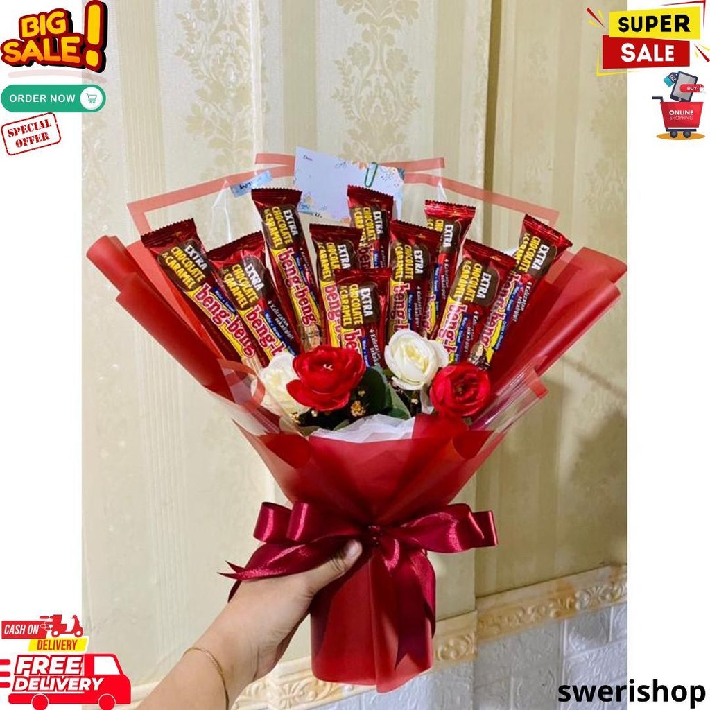 

Buket Snack Coklat Bouquet Wisuda Ultah Hampers D Cod