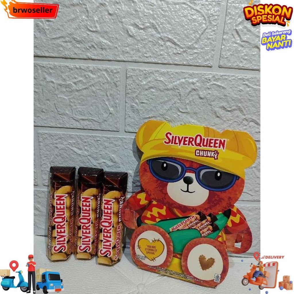 

Silverqueen Chunky Bear Chocolate Cashew Isi 3X26 Gr Edisi Valentine D Sale