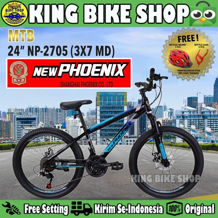 Sepeda Gunung MTB PHOENIX NP-2705 Ukuran 24 & 26 Inch 3x7 Speed
