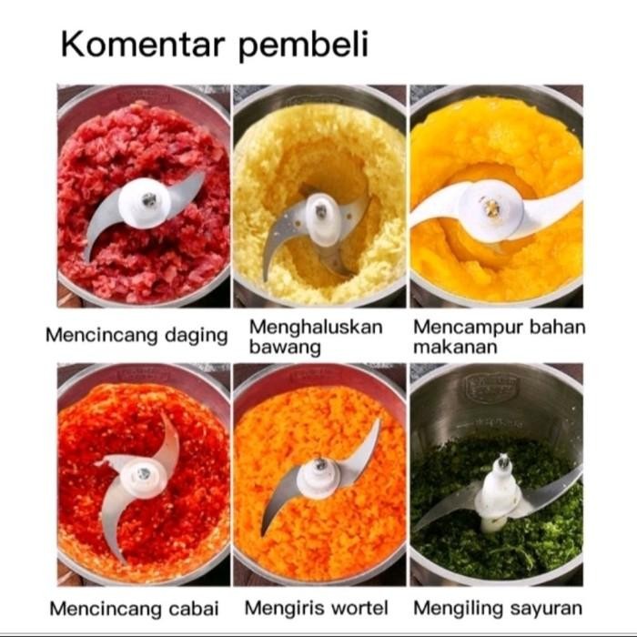 Chopper,Penggiling Bumbu Blender Bumbu,Chopper 2Liter,