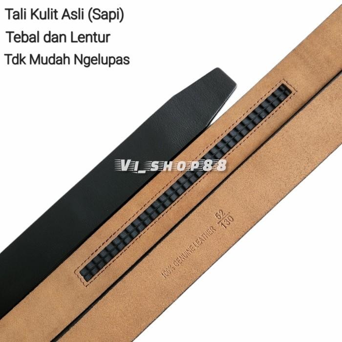 Ikat Pinggang Pria Kulit Asli Gesper Resleting Sabuk Import