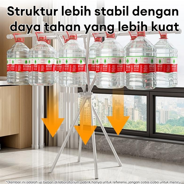 Jemuran Baju Lipat Jemuran Baju Bayi Jemuran Lipat Portable Jemuran Baju Stainless HITAM/PUTIH