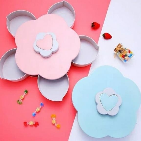 Toples putar bunga - Toples kue lebaran - Candy Box Putar toples Bunga