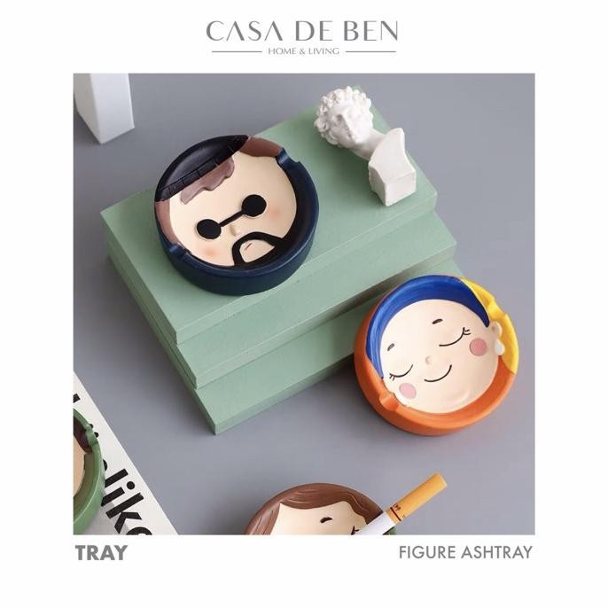 Figure Ashtray / Asbak Resin Monalisa Mathilda Leon Girl Pearl Earring