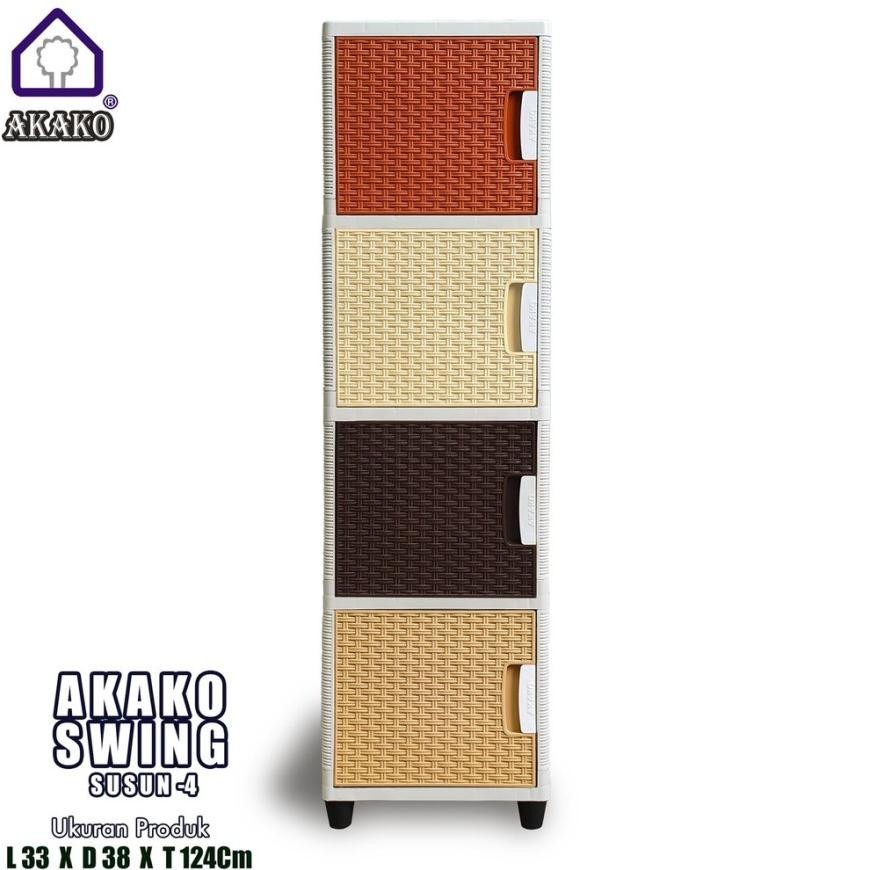 LEMARI PAKAIAN PLASTIK SWING 1 PINTU SUSUN 4