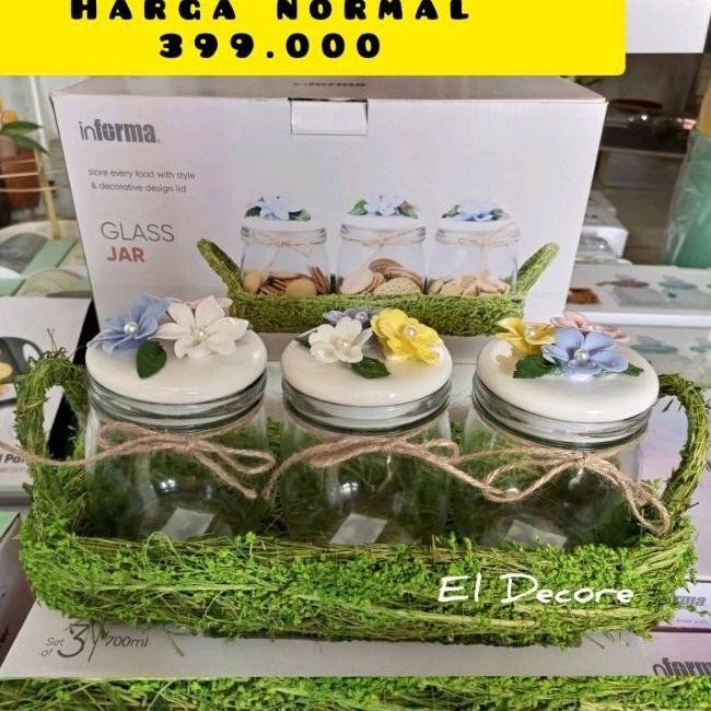 Informa Toples lebaran kaca SET ISI dan 4pcs