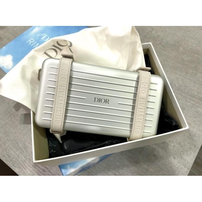 DIOR X RIMOWA Silver Clutch Aluminium Luggage