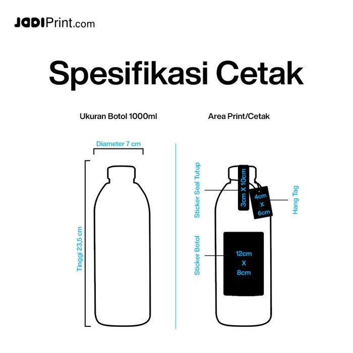 Sticker Custom Label Botol Plastik / Sticker Seal Plastik Minuman
