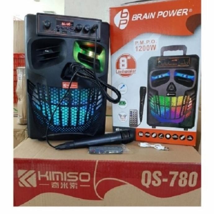 Speaker Karaoke Bluetooth Portable 8" Murah SX 813 / QS 7801 + Mic