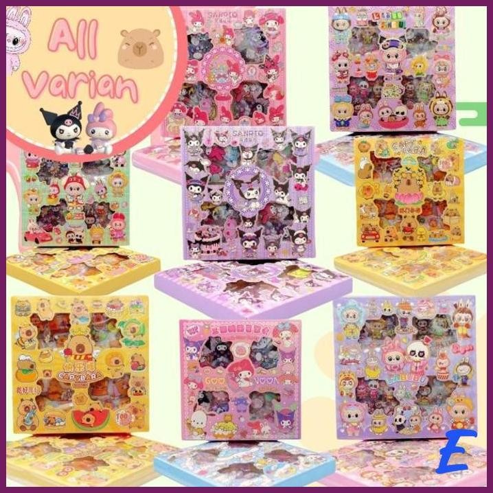 

| STV | 100 PCS GOODLUCK CAPYBARA STICKER BOX STIKER HANDBOOK DECORATIVE JOURNAL KITS CARTOON STICKERS/STIKER LABUBU 100PC/STICKER BOX LABUBU 100PC