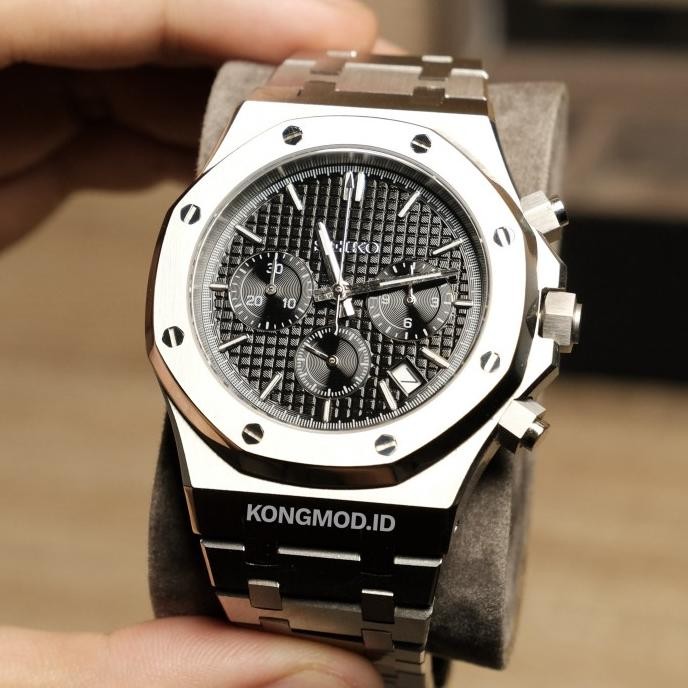 Grosir Seiko Oak Chronograph Black