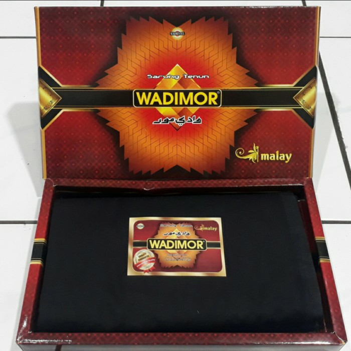 Terlaris Sarung Wadimor Hitam Polos /Sarung Pria Hitam Polos SALE