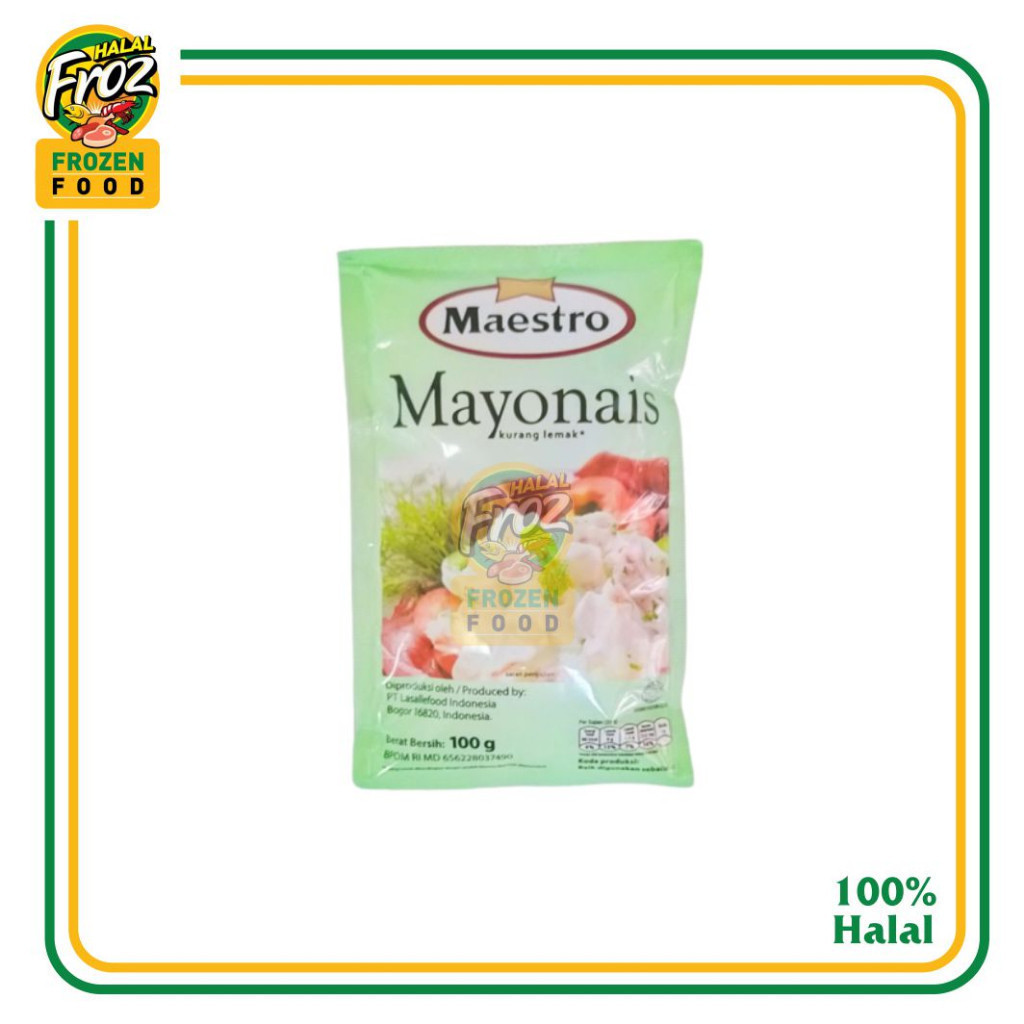 

Mayonais Maestro Original Sachet 100 grGosend Ready, Paling murah, Terlaris