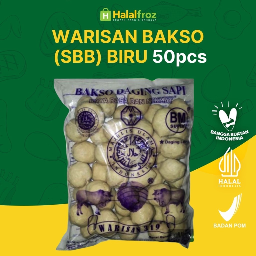 

Bakso Daging Sapi Merek Warisan SBB isi 50pcsGosend Ready, Paling murah, Terlaris