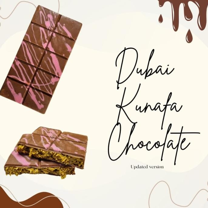 

Chocolate / coklat kunafa/knafeh/kunafe/kacanng pista/ Pistachio Dubai DS10