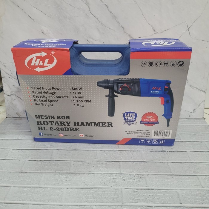 """] Mesin Bor Rotary Hammer HL 226 DRE H&L