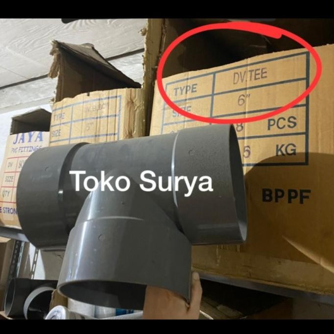 Promo tee 6" Maspion / sambungan pipa pvc 6" / tee pvc 6" DV COD