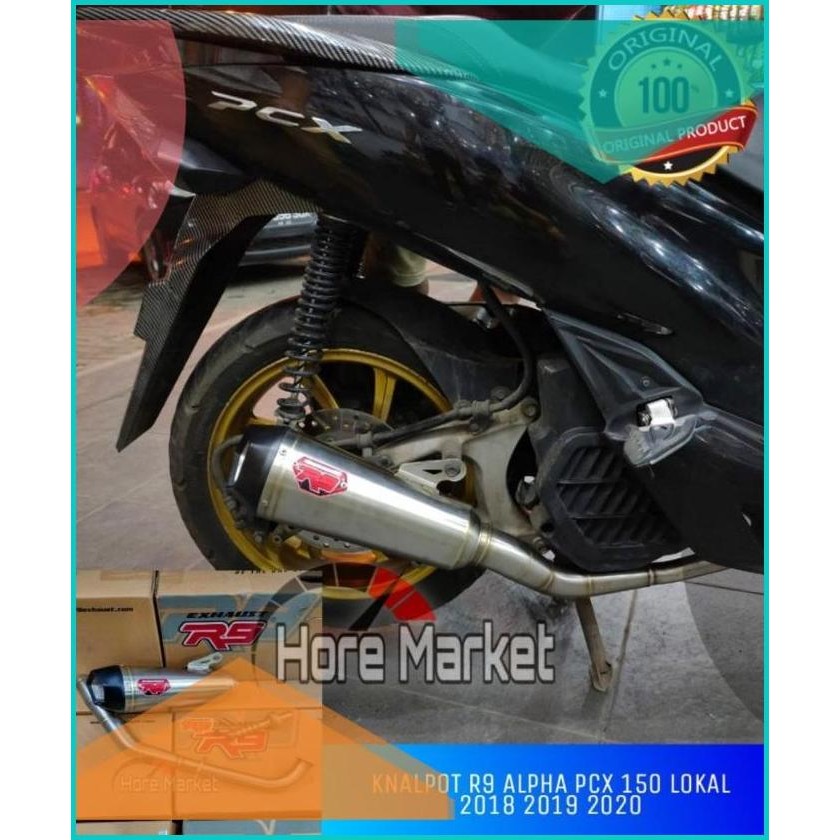KNALPOT RACING PCX LOKAL R9 ALPHA SERIES KNALPOT R9 HONDA PCX 07D35Z4
