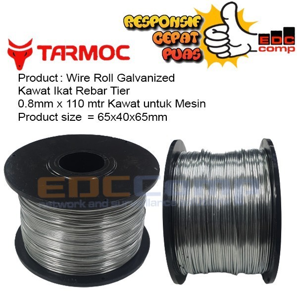 Wire Roll GalvanizedKawat Ikat Rebar Tier 0.8mm x 110 mtr Kawat