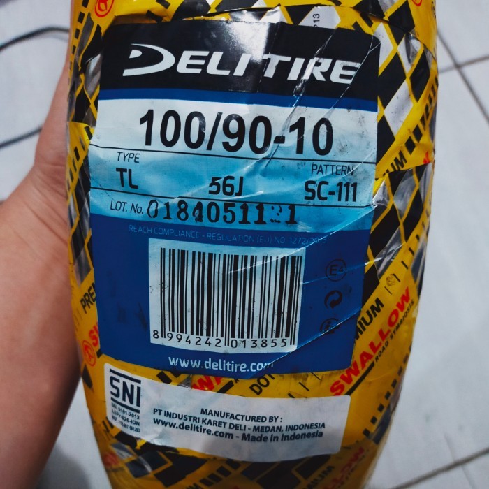 Ban Vespa Ring 10 - Ban Swallow Deli Tire Sc111 - 100-90-10 - Tubeless