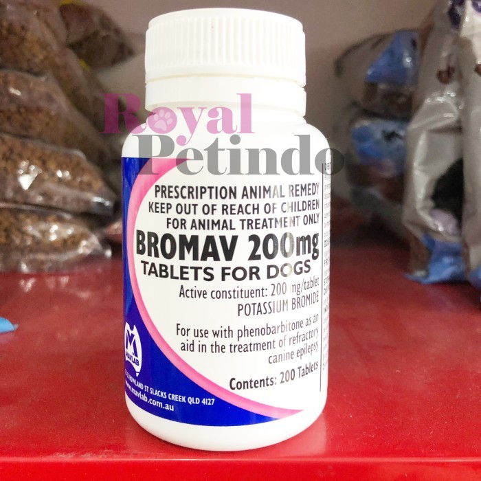 Terbaru Bromav 200 mg Obat Epilepsi dan Kejang Anjing ( 1 BOTOL )