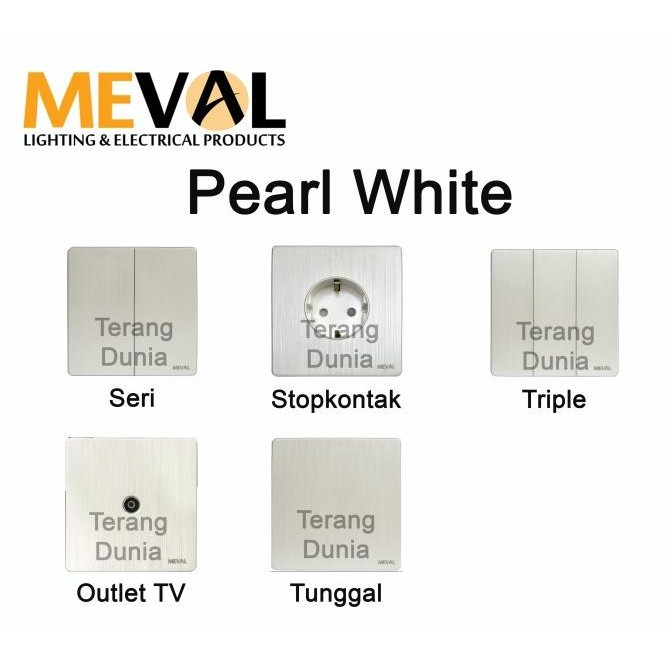 Sale Saklar Meval Pearl White Stopkontak Meval Pearl White Saklar Meval Putih
