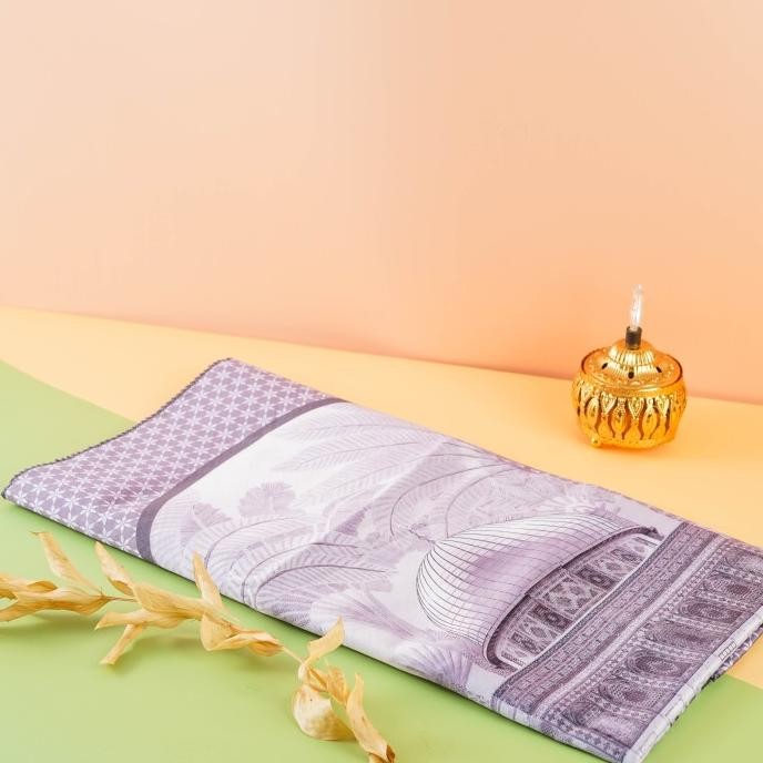 Sajadah Travel Printing Motif Masjid Al-Aqsa Gerai Adara L67J