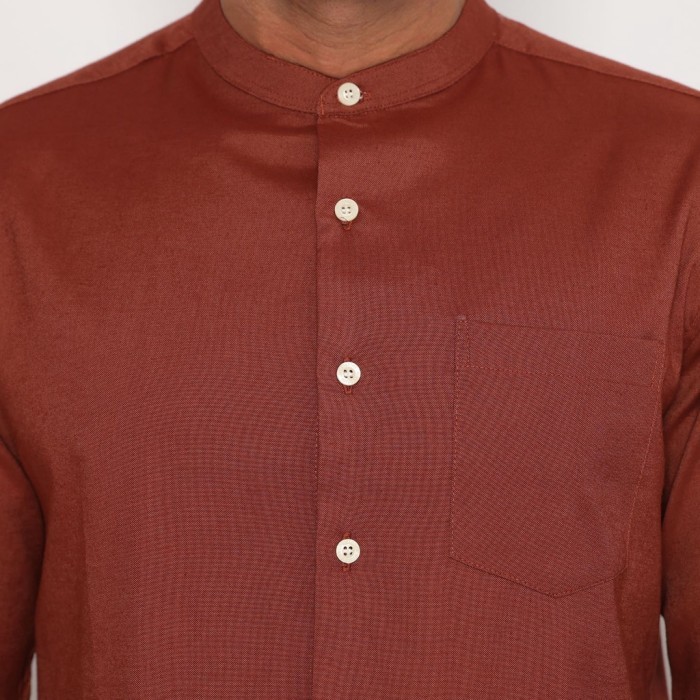 Platini Kemeja Pria Koko Lengan Panjang Katun Oxford Merah Bata 22030 #Gratisongkir #Sale #Discount