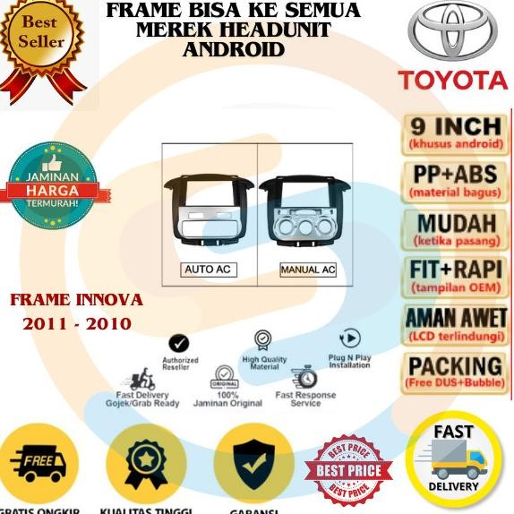 Frame headunit 9 inch Toyota Innova 2011 - 2014