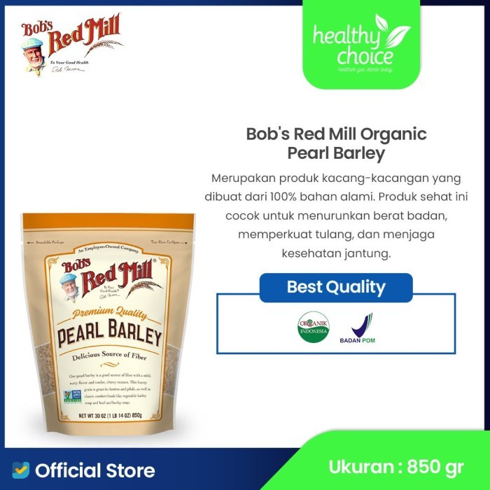 

Bob's Red Mill Pearl Barley Organik 850 gr