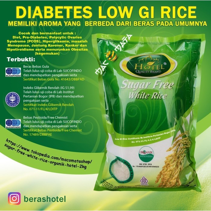 

Sugar Free White Rice Organik HOTEL 2kg