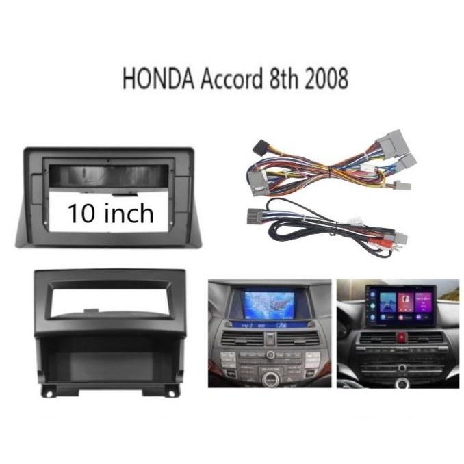 Frame  Headunit android 10 inch Honda Accord 2008