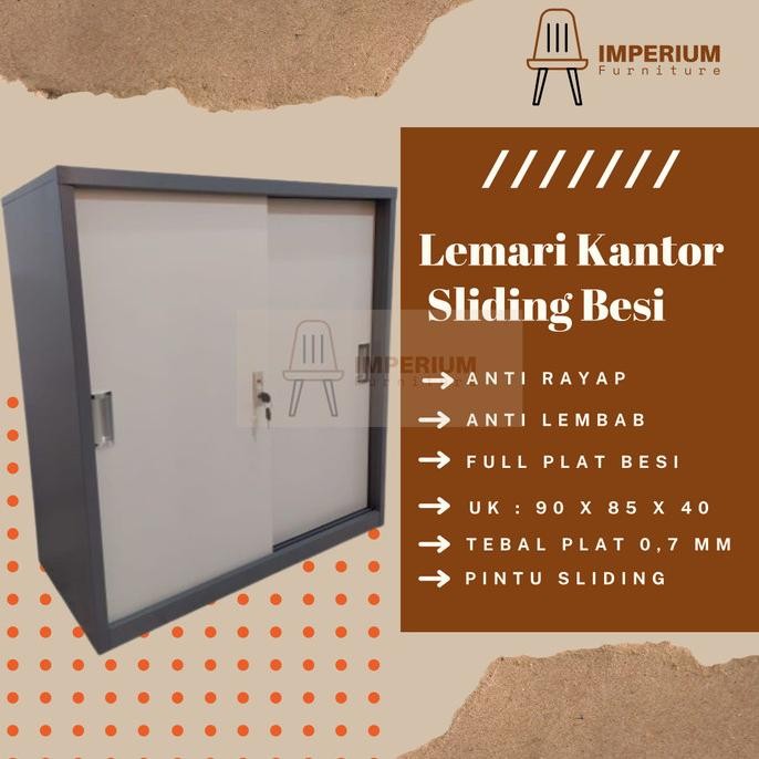 

Lemari File Sliding Pendek / Lemari Arsip Sliding Besi / Lemari Kantor
