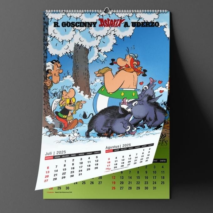 

TERBARU - kalender dinding 2025 "Asterix" isi 12 bulan