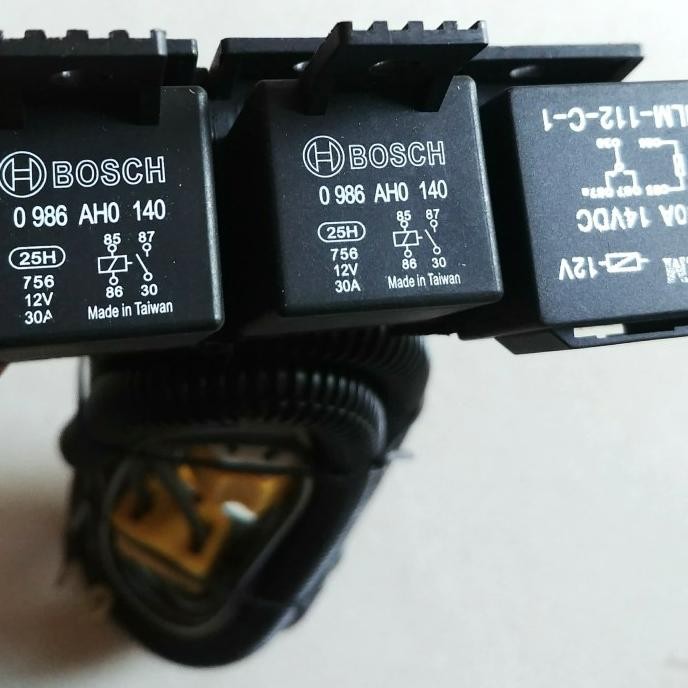 kabel relay set headlamp 3 relay merk bosch