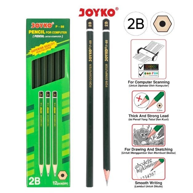 

Pensil / Pencil 2B Hitam Joyko P88