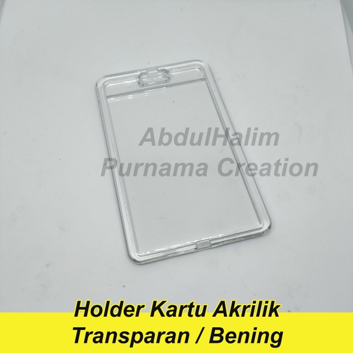 Id Card Holder Akrilik Transparan Nametag Id Card Holder Mika 2 Sisi Tempat Id Card Holder Acrylic