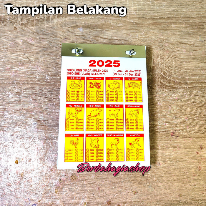 

Kalender Sobek Tahun 2025 Ukuran Sedang Indonesia / Calender Robek New