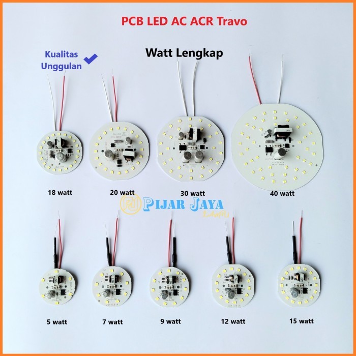 TERMURAH PCB LED AC TRAVO Mesin Lampu LED Modul Mata LED 5 12 15 18 30 40 Watt