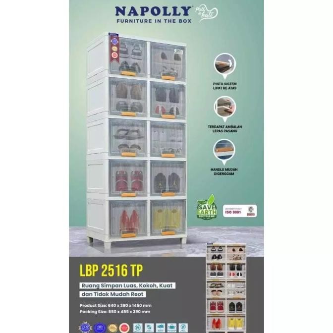 Rak Sepatu Plastik Napolly/Rak Sepatu Minimalis/Locker Serbaguna/Locker Box Plastik/Lbp Series